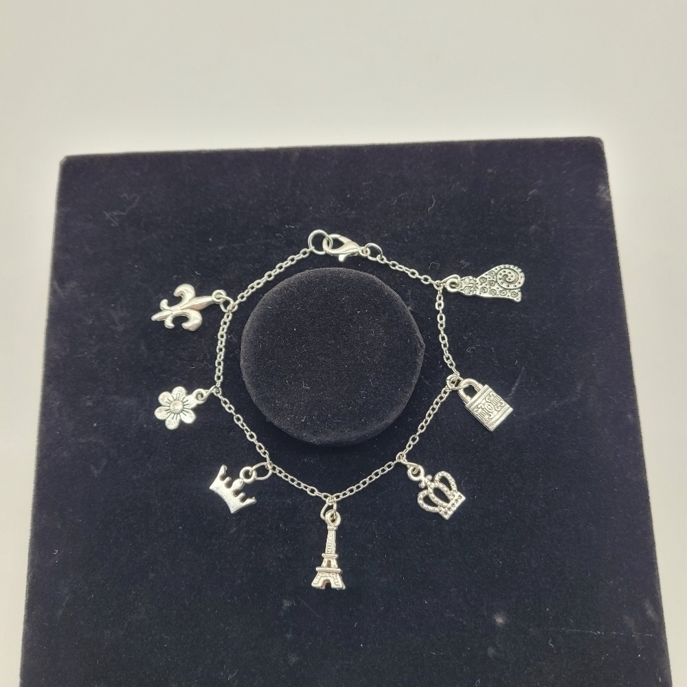 Handmade Silver Color Charm Bracelet (Paris)​​​